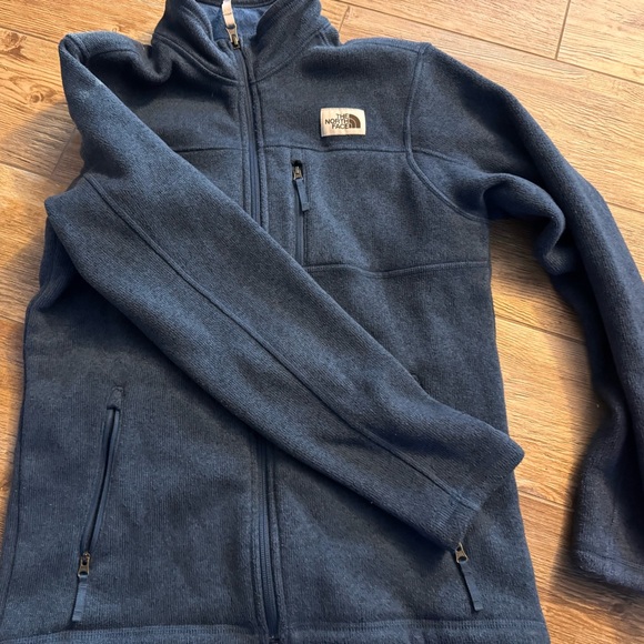 The North Face Navy Blue Fleece Jacket boys large 16-18 excellent condition - Picture 3 of 6